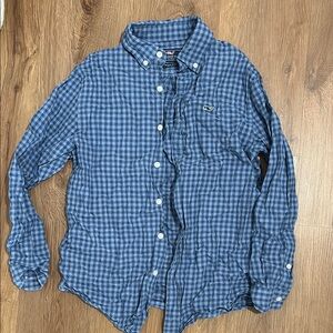 Vineyard Vines Boys Blue Checkered Button-Up Shirt